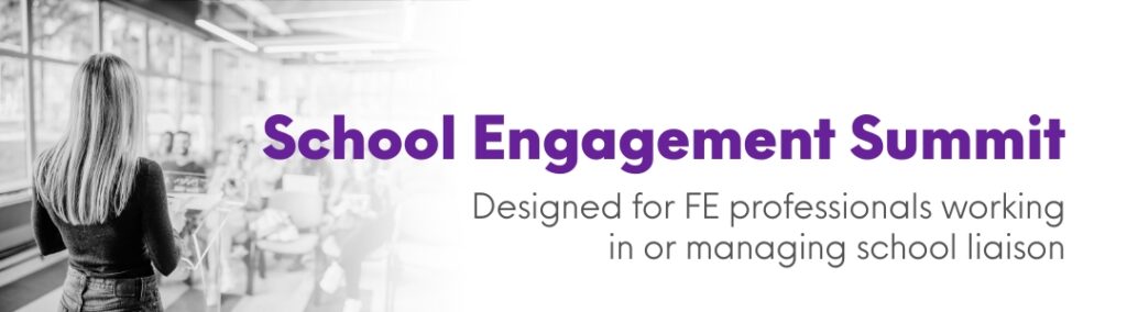 Header Image: Mono photo of a person with blonde hair presenting to a class.