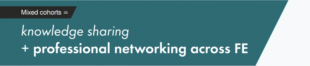 Mixed cohorts support sector-wide knowledge sharing and professional networking.