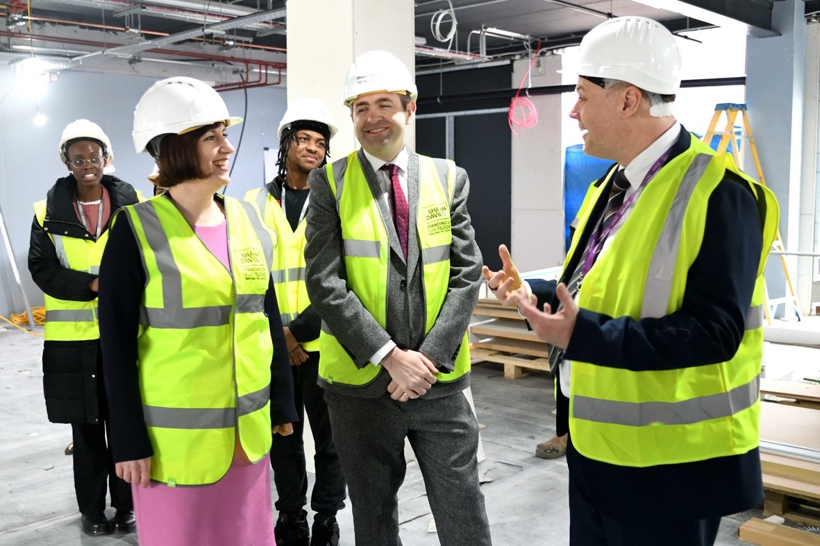 Education Secretary visits new Telford College sixth form site