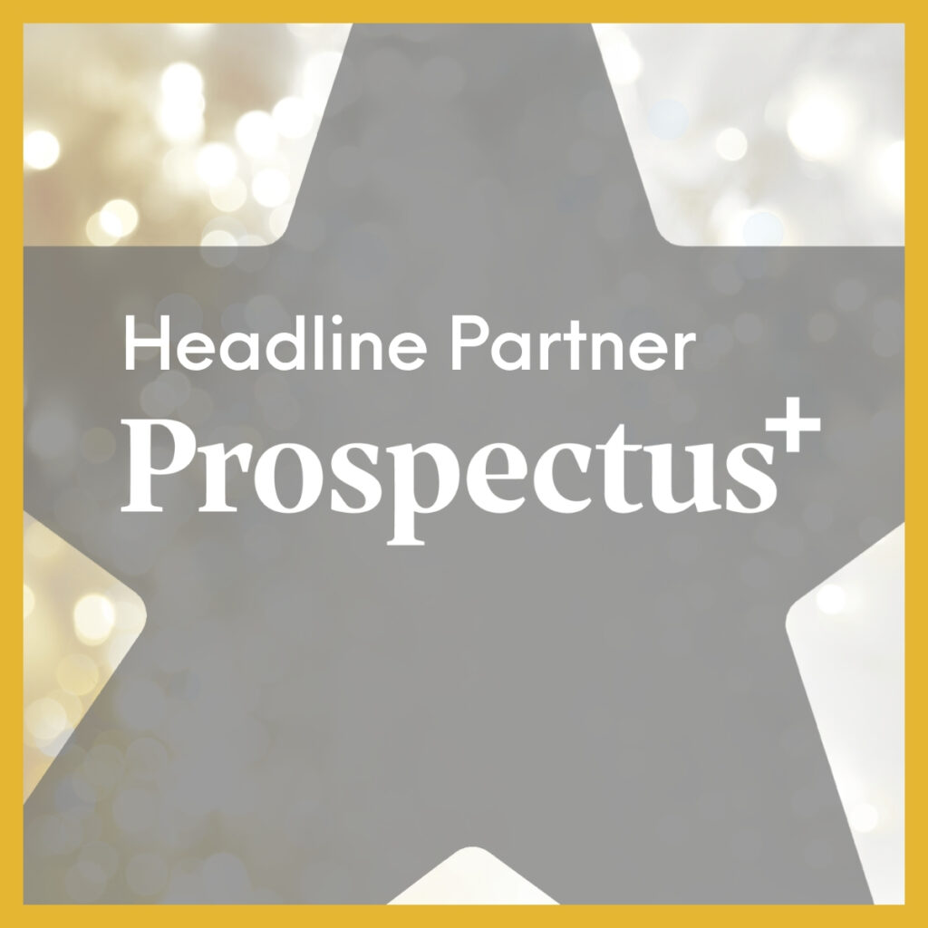 Grey Star with Text: Headline Sponsor and Prospectus+ Logo